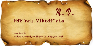 Mándy Viktória névjegykártya
